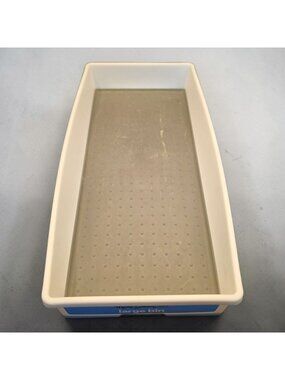 Made Smart Large Plastic Storage Bin 15.5"x7.5"x2" Non-Slip Base Organization